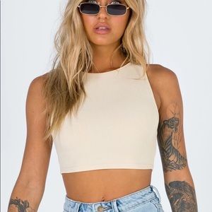 Princess Polly Laila Tank Top Beige